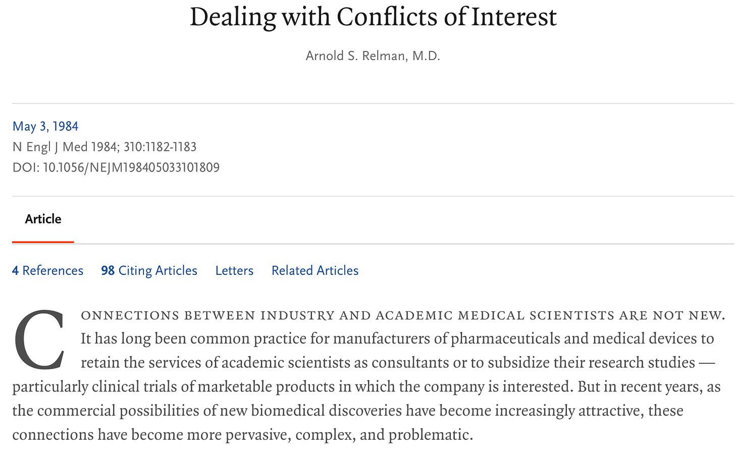 Conflicts of Interest in Science