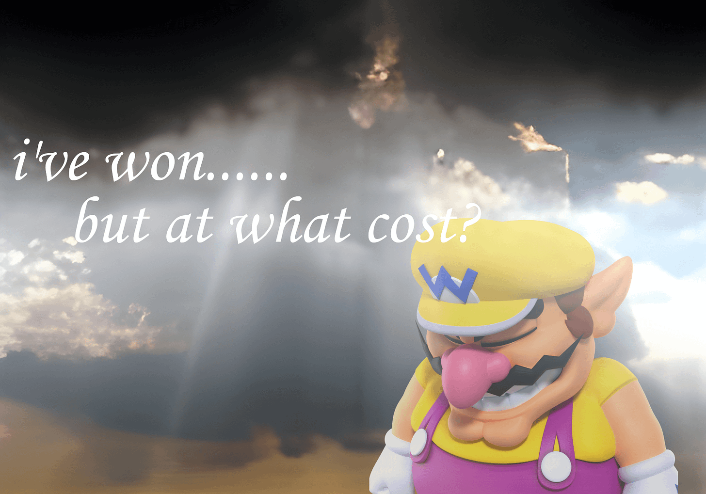 Wario "I've won...... but at what cost?" meme template HD remaster :  r/MemeTemplatesOfficial