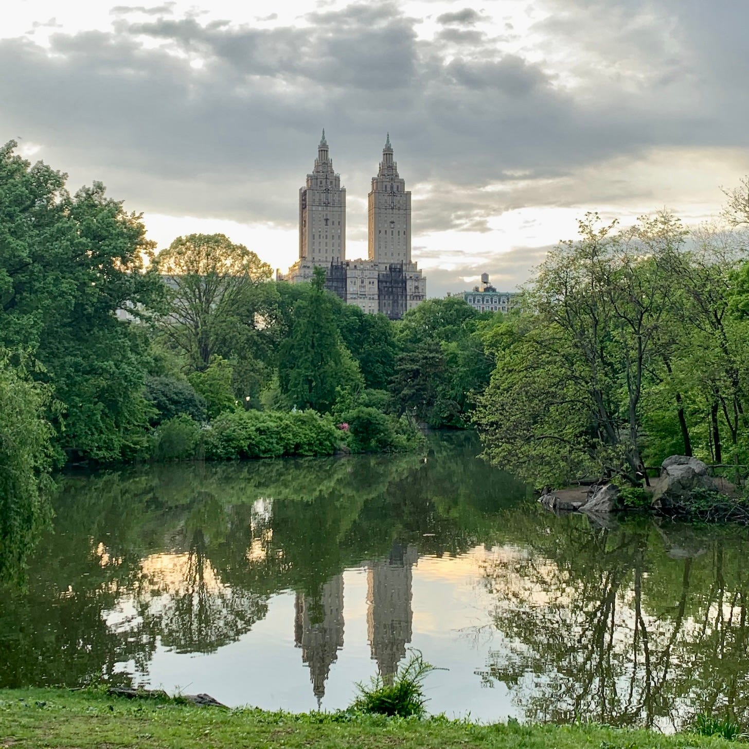 Photo taken by Jennifer Zarin of scene with lake and trees in Central Park New York City.