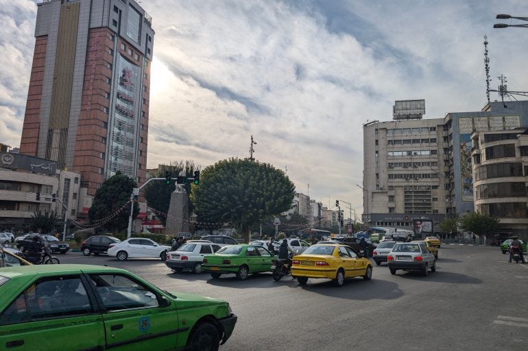 A view of Ferdowsi Square in downtown Tehran