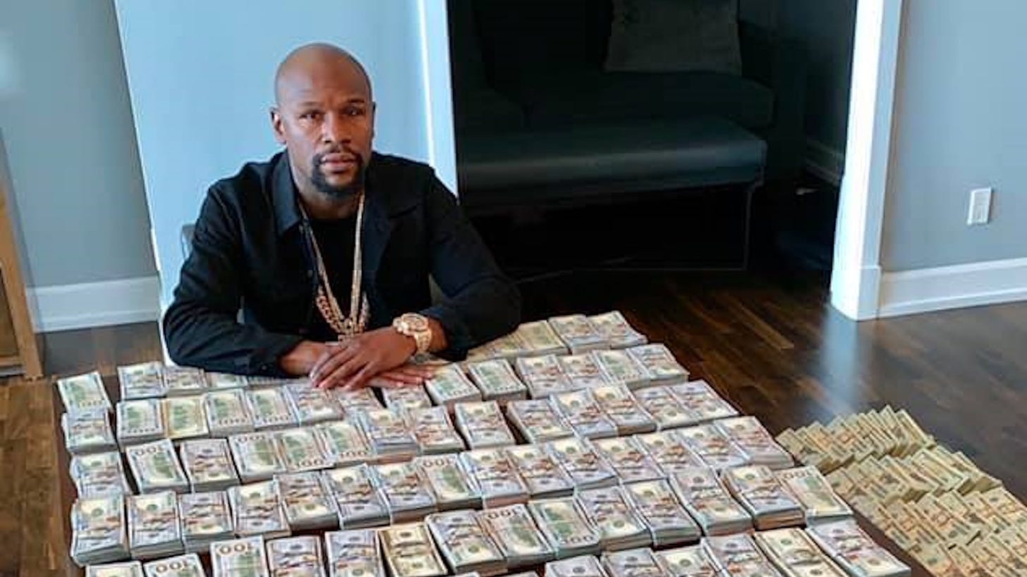 Floyd Mayweather's Money Table | Know Your Meme