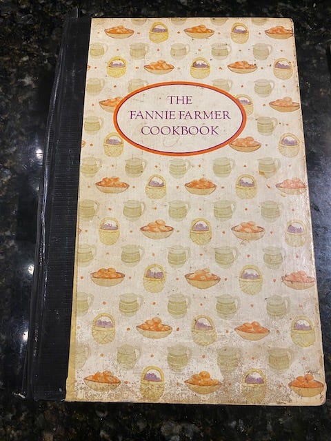 Fannie Farmer Cookbook cover.