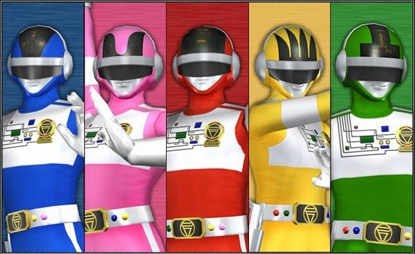 super sentai rainbow colors