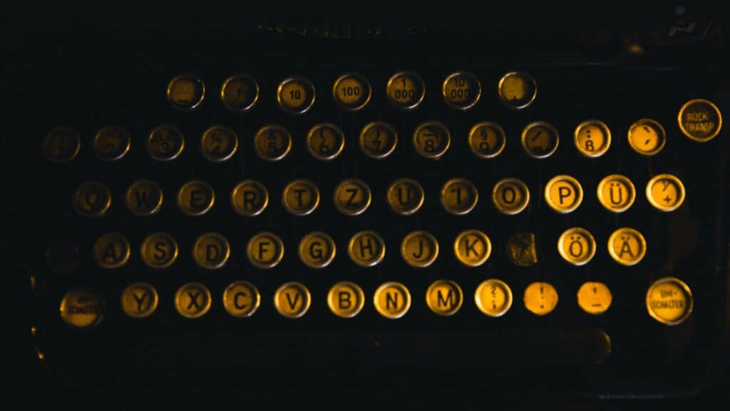 Brass Vintage Typewriter