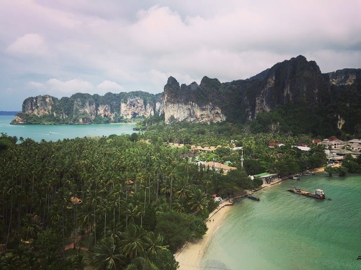 The top of the Railay viewpoint hike - from my instagram - @peteVII