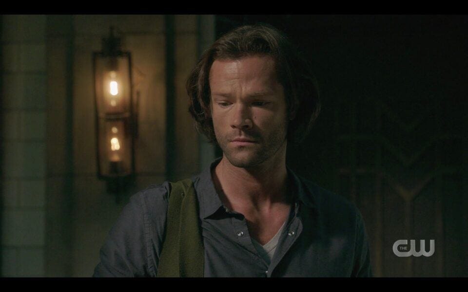 SPN Sam Winchester realizes Dean is dead all alone in buncker 1520