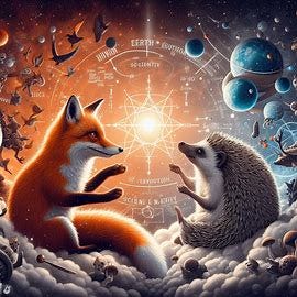 A fox and a hedgehog debate the theory of everything
