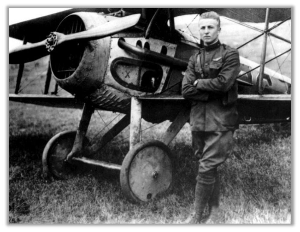 Luke is pictured with his airplane.