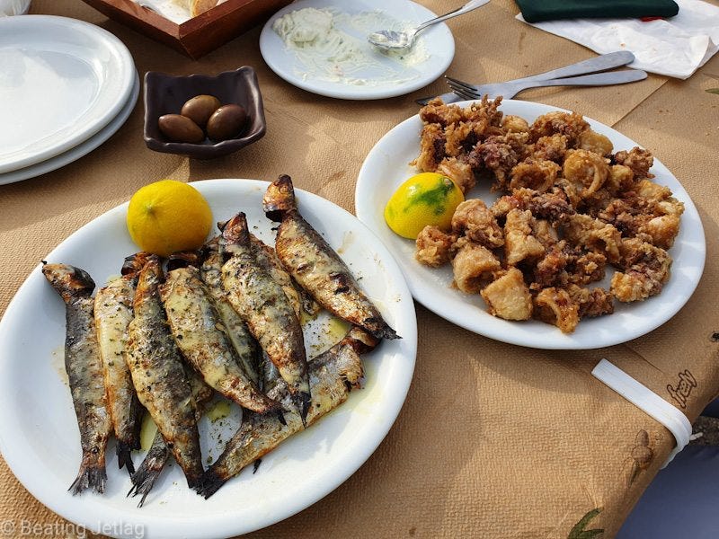 Lunch at a Greek tavern, Peloponnese, Greece