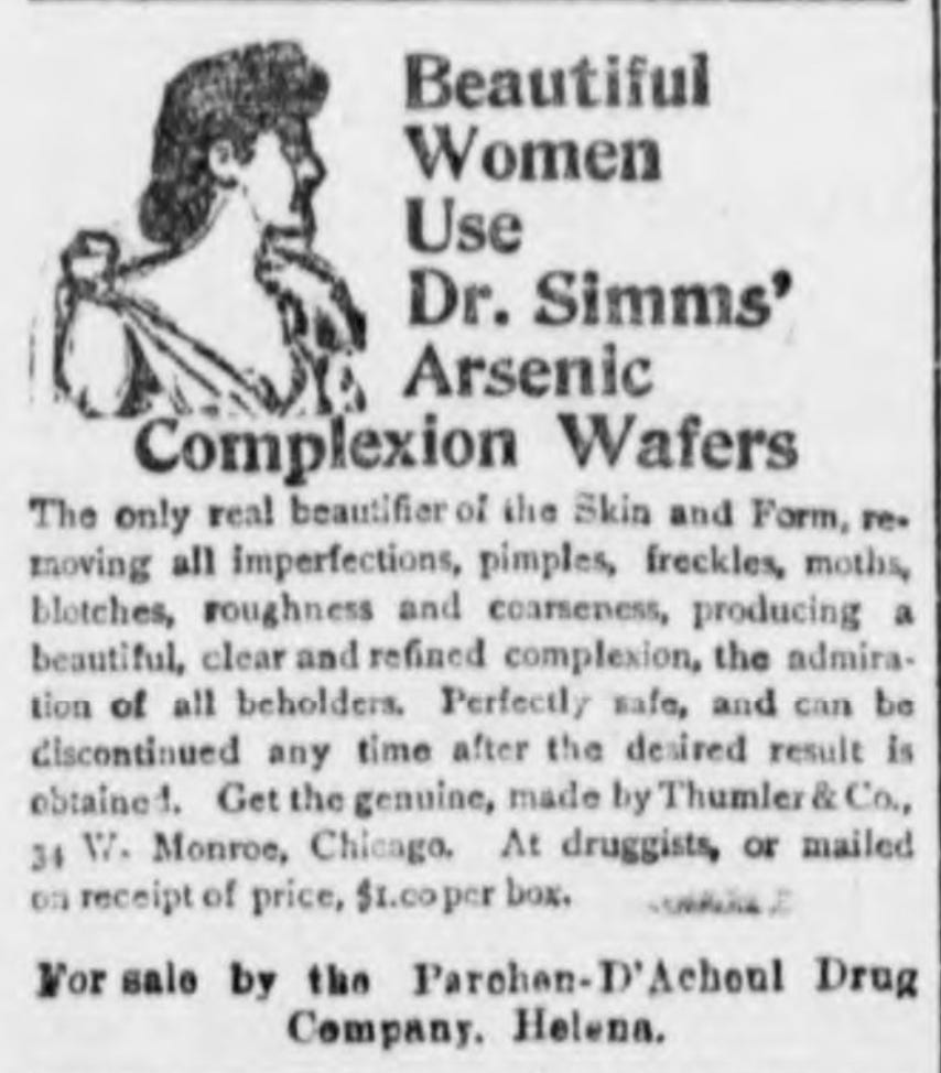 Arsenic Complexion Wafers - Poison Pills for Beautiful Skin - Strange Ago