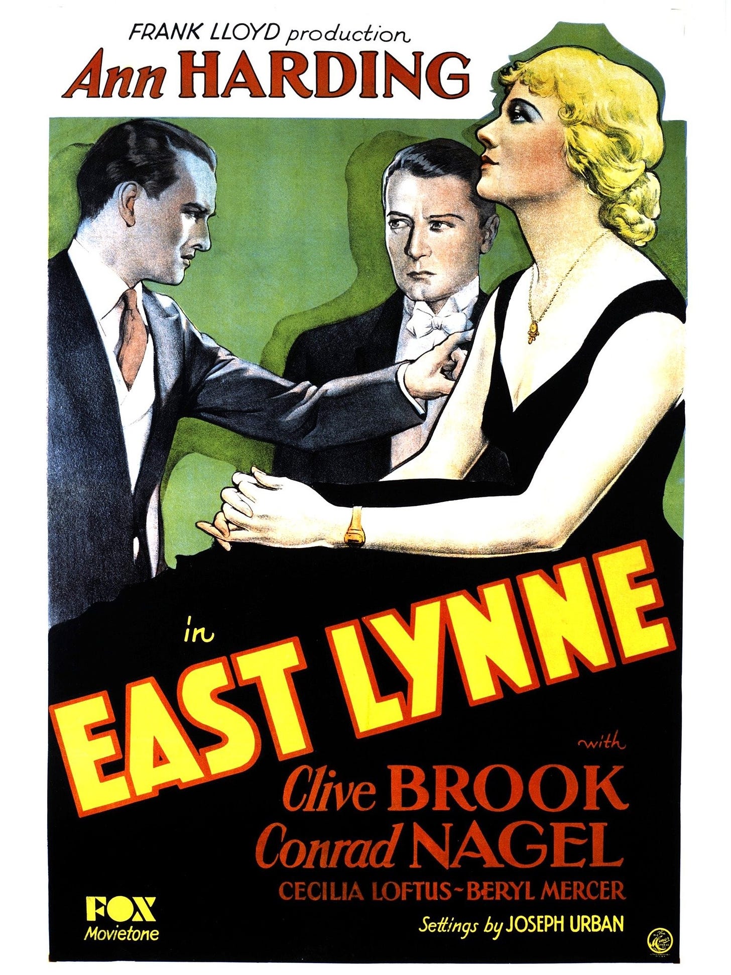 Theatrical poster for East Lynne (1931)