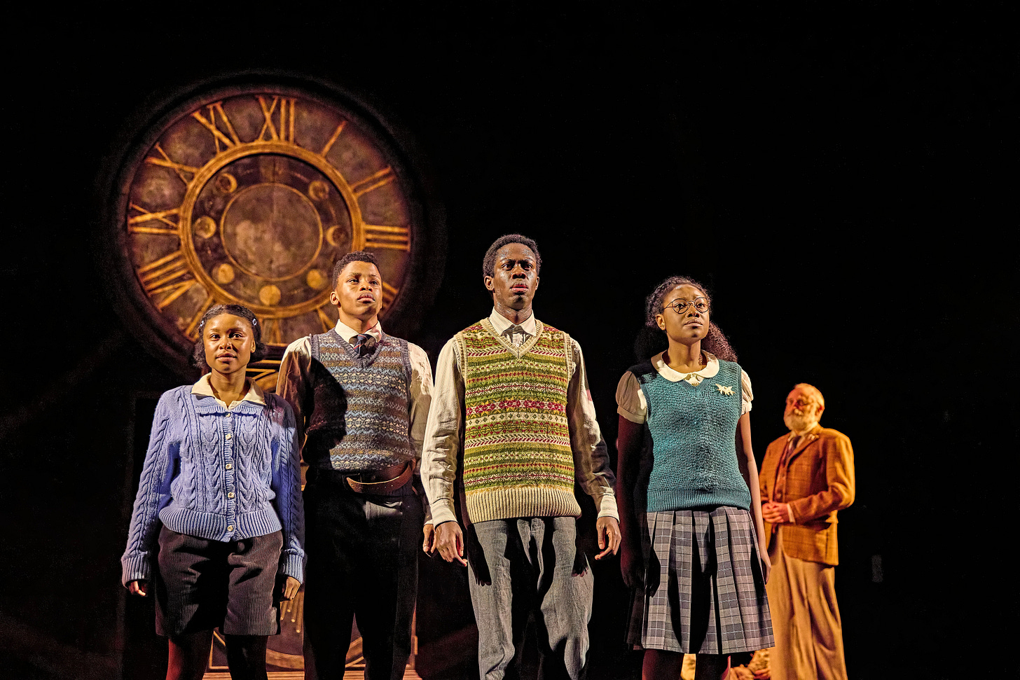 Kudzai Mangombe (Edmund) Jesse Dunbar (Peter) Bunmi Osadolor (Edmund) Joanna Adaran. Photo by Brinkhoff-Moegenburg.JPG Kudzai Mangombe (Edmund) Jesse Dunbar (Peter) Bunmi Osadolor (Edmund) Joanna Adaran. Photo by Brinkhoff-Moegenburg.JPG