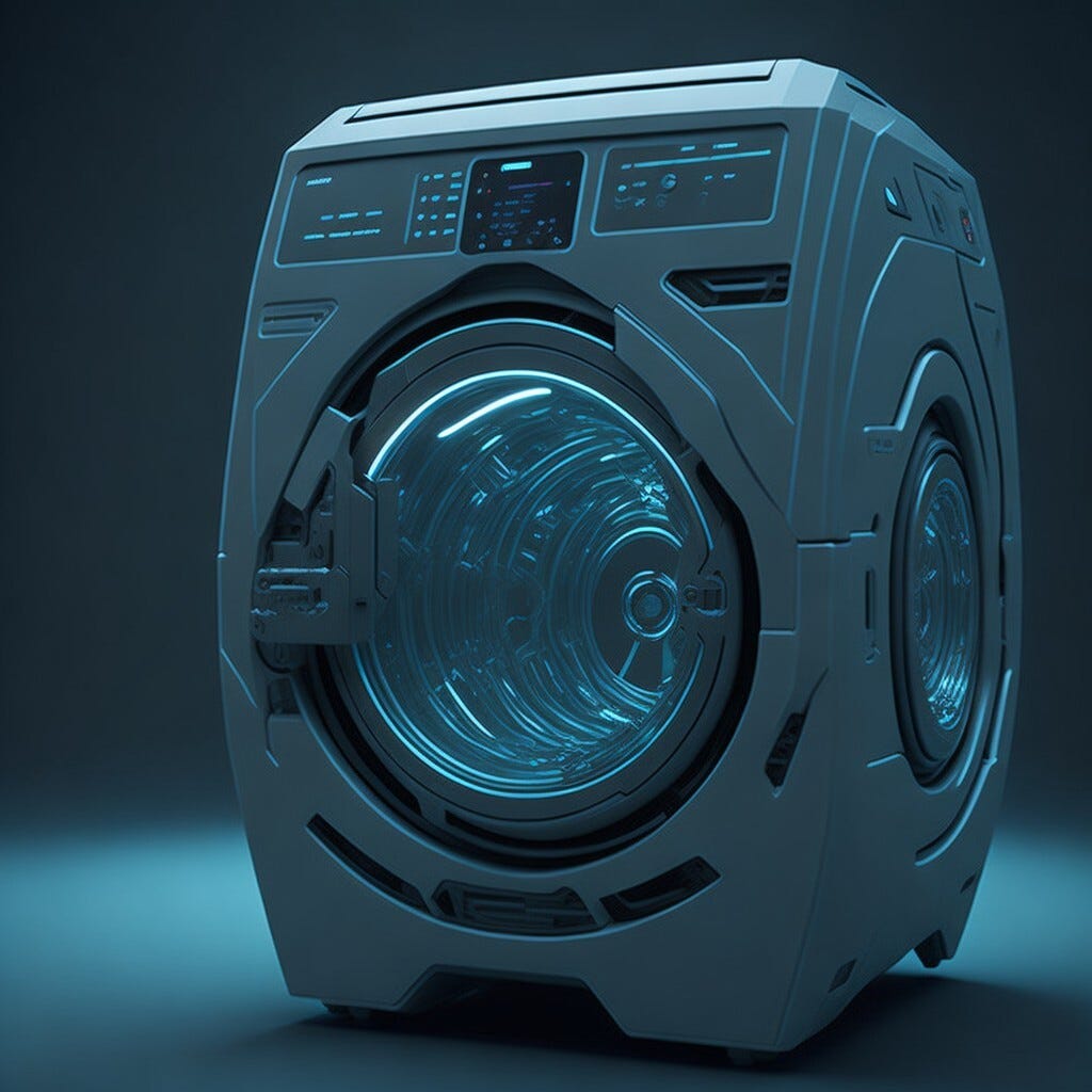 ArtStation - Sci-fi futuristic washing machine