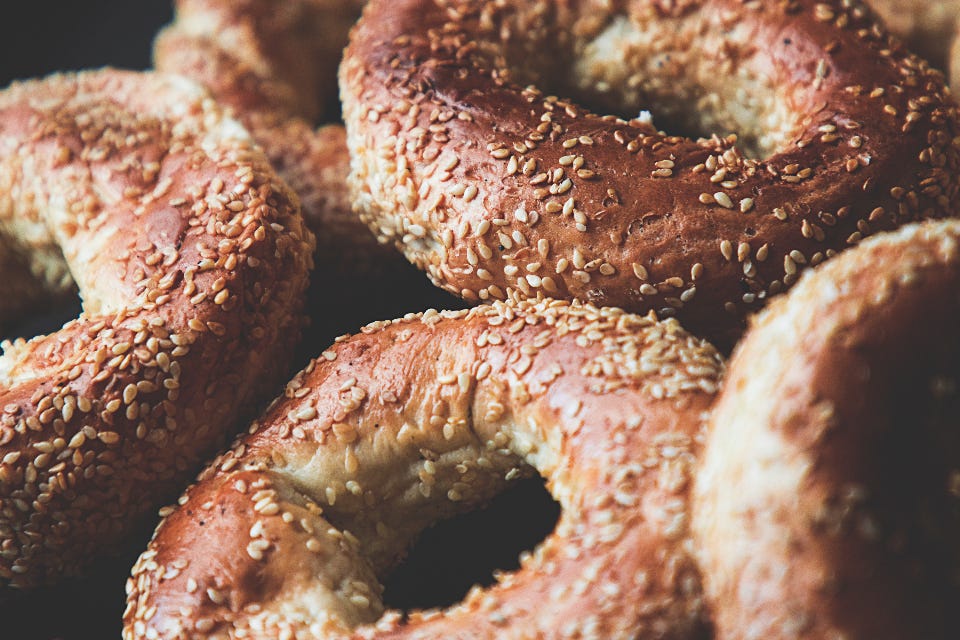 Free stock photo of bagels bread