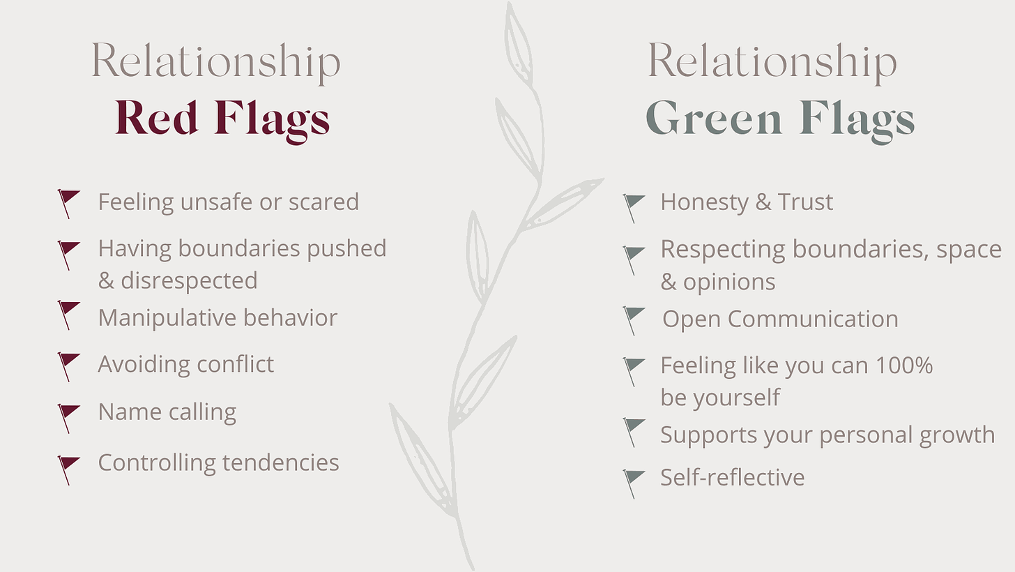 RED MOON | Relationship Green Flags