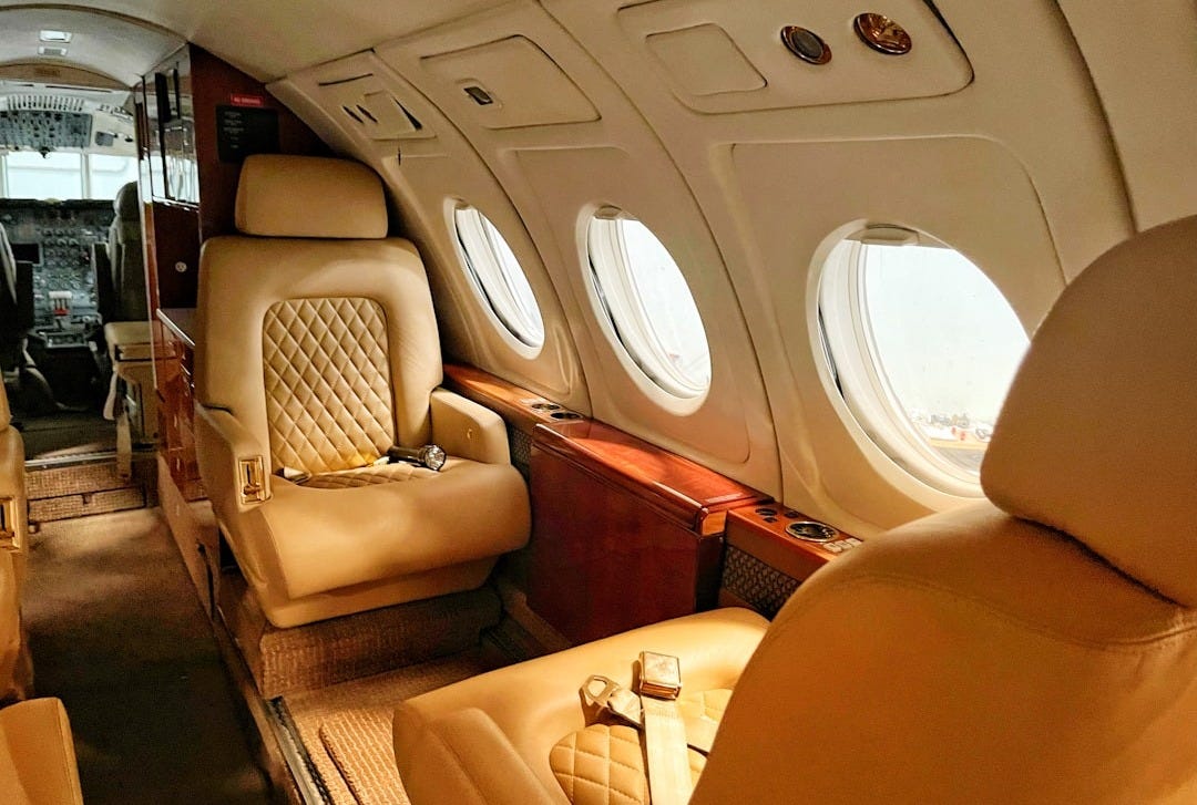 brown leather car seat with white leather seat