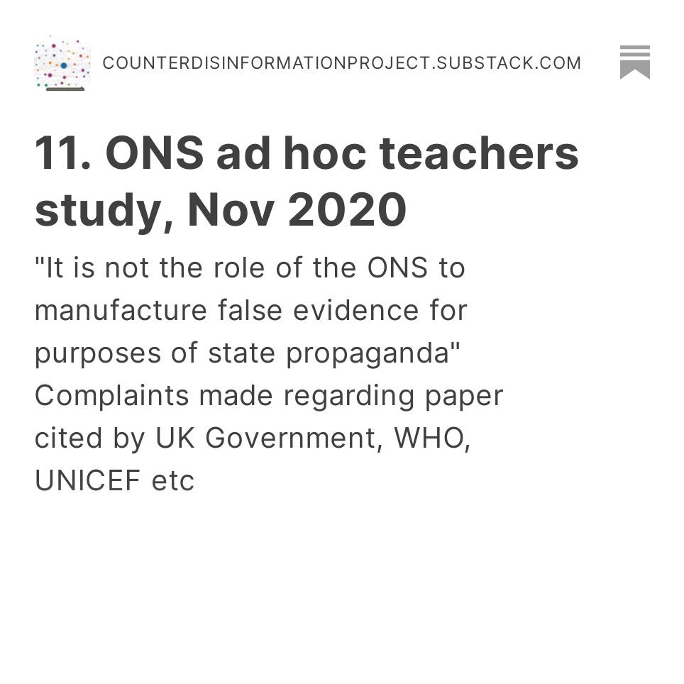 11. ONS ad hoc teachers study, Nov 2020 