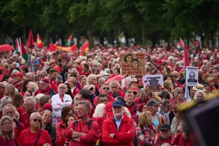 Historic mobilization in The Hague demands justice for Palestine.Photo:EFE.