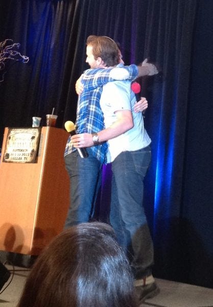 rob benedict and richard spreig movie tv tech geeks hug