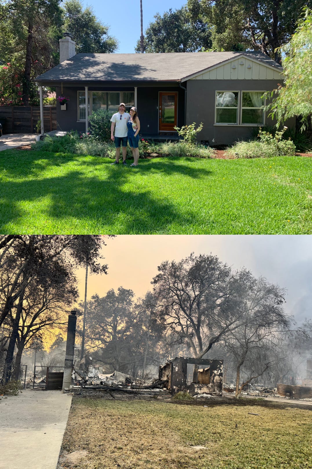 LA fires before and after photos