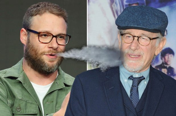 seth rogen smoked pot steven spielberg