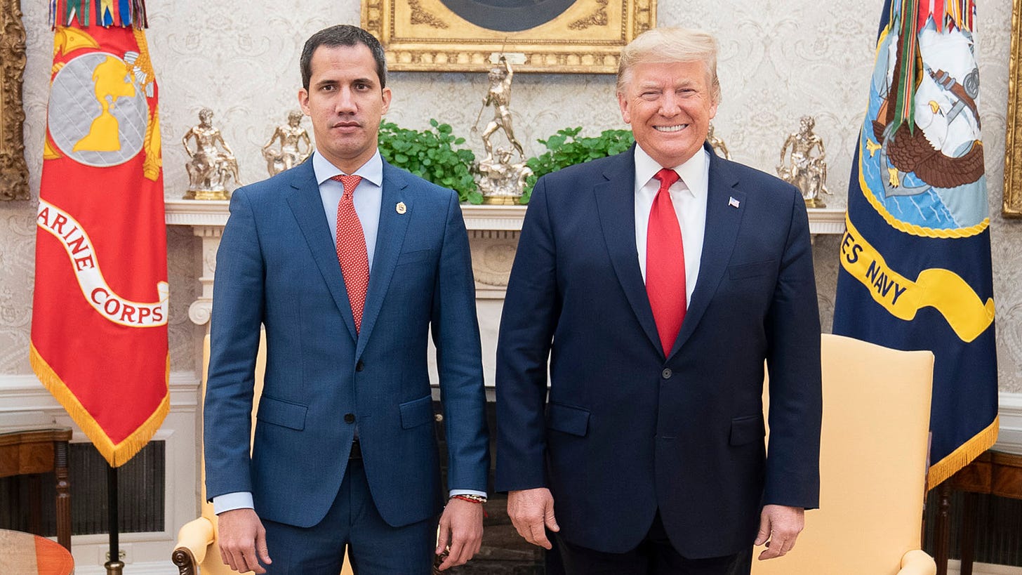 Donald Trump Juan Guaidó White House Venezuela coup