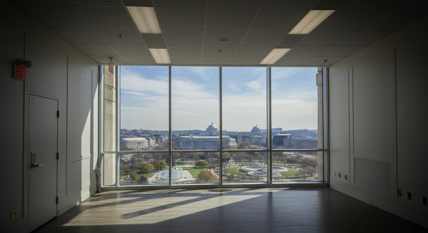 an empty office in Washington, DC