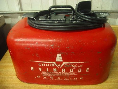 Sell Vintage Evinrude Johnson Outboard motor dual line pressure gas ...