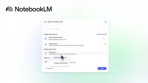 NotebookLM is adding a new way to share your own notebooks publicly.