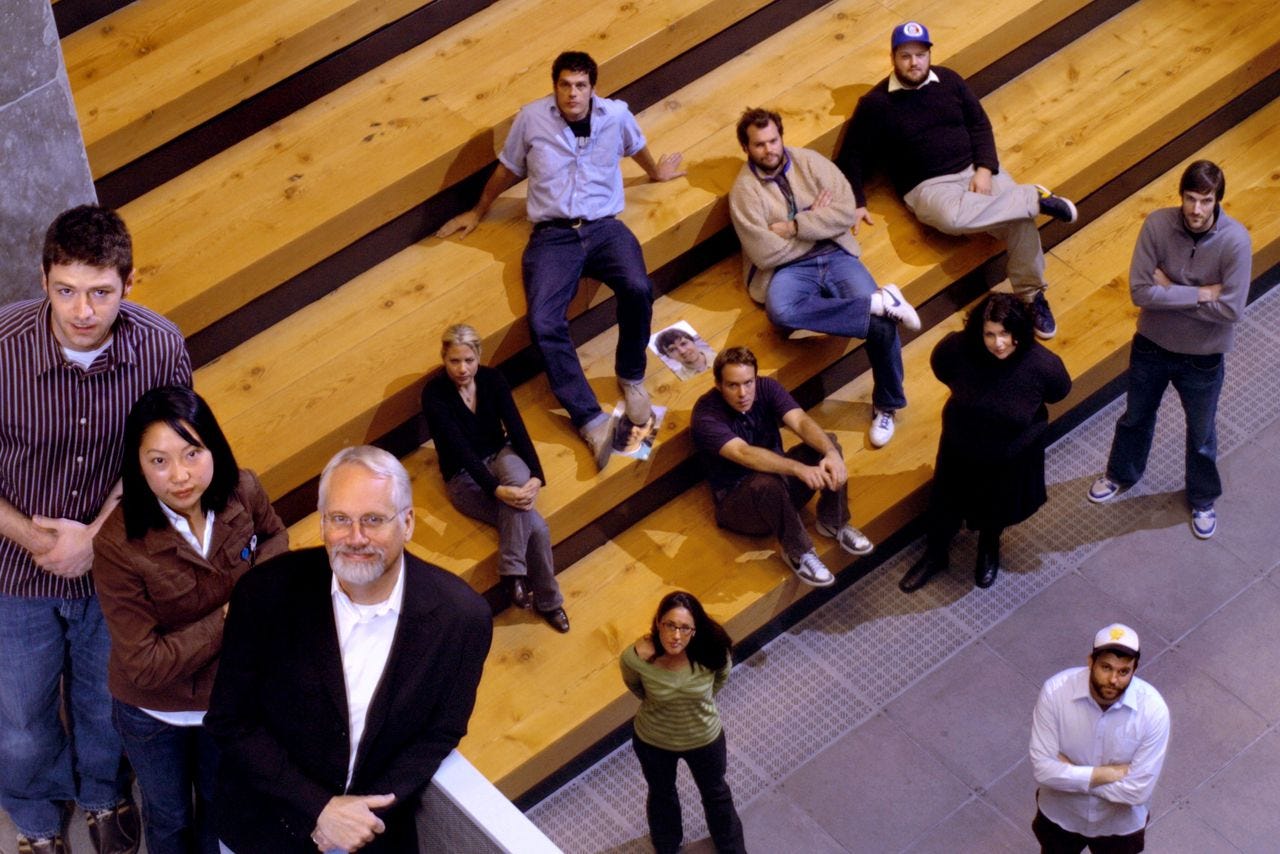 Dan Wieden with the original class of Wieden+Kennedy 12