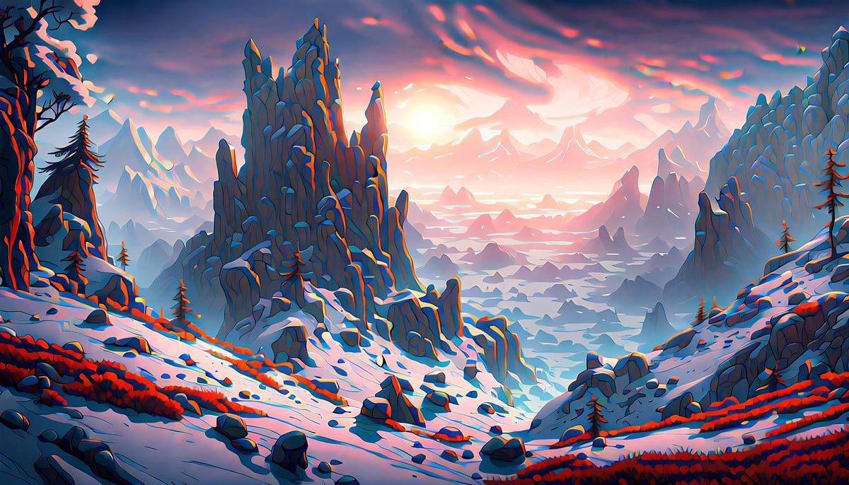 Fantasy winter scene