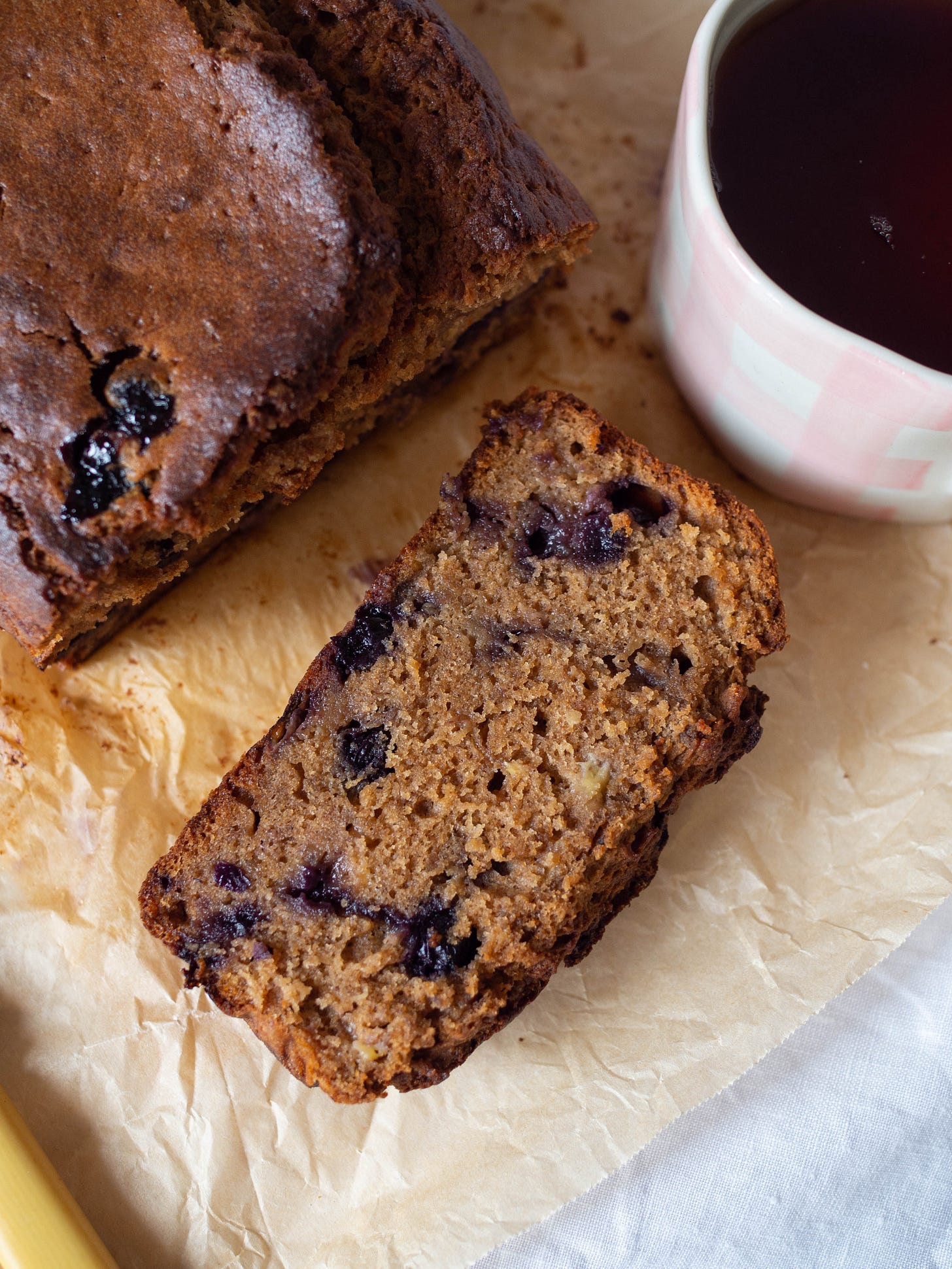 Banana Loaf with Blueberries
