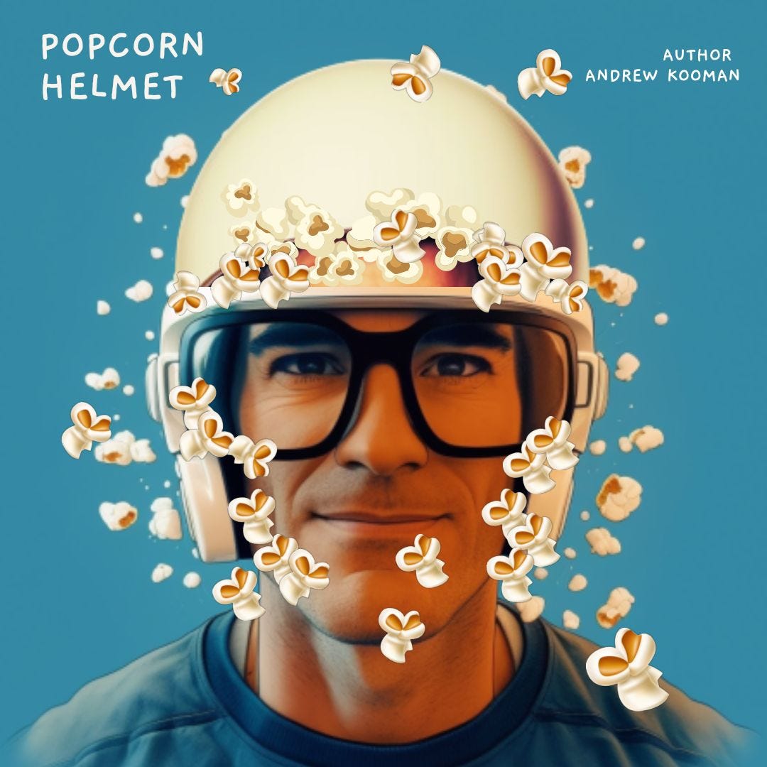 Popcorn Helmet Author Andrew Kooman