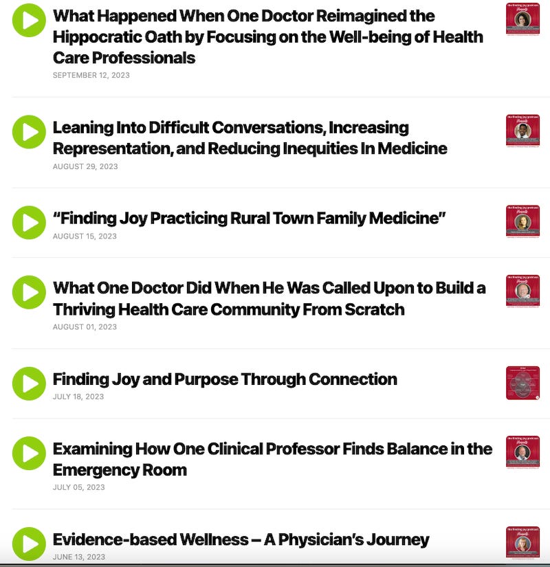 List of episode titles from the FindingJoy_podcast. Click to link to the page. 