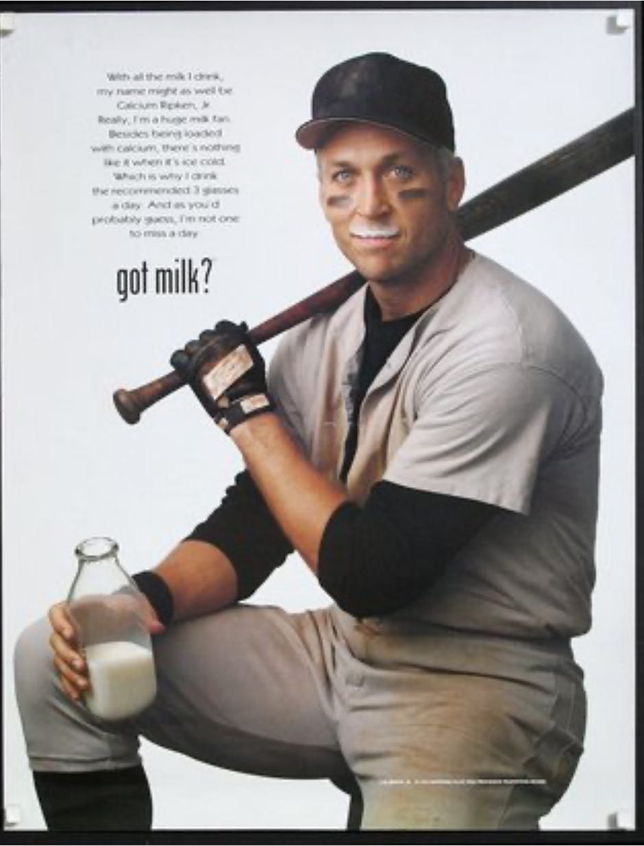 Cal Ripken Milk Picture for Stock Picker's Corner Farm Bill Story 