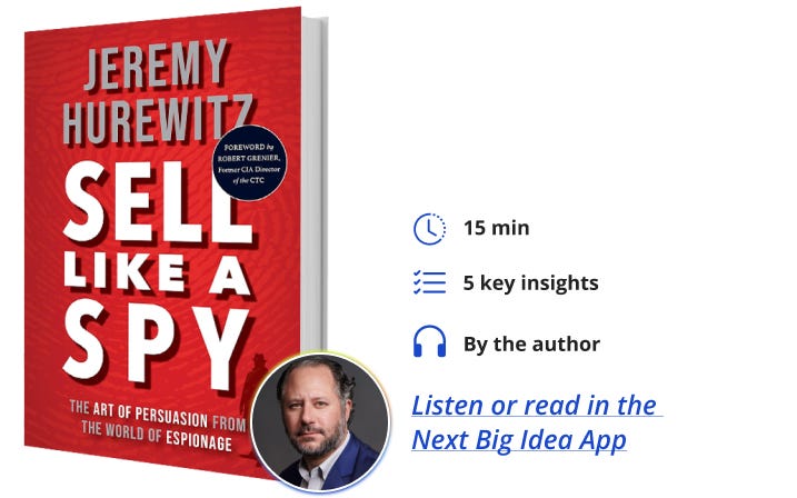 Sell Like a Spy Jeremy Hurewitz Next Big Idea Club