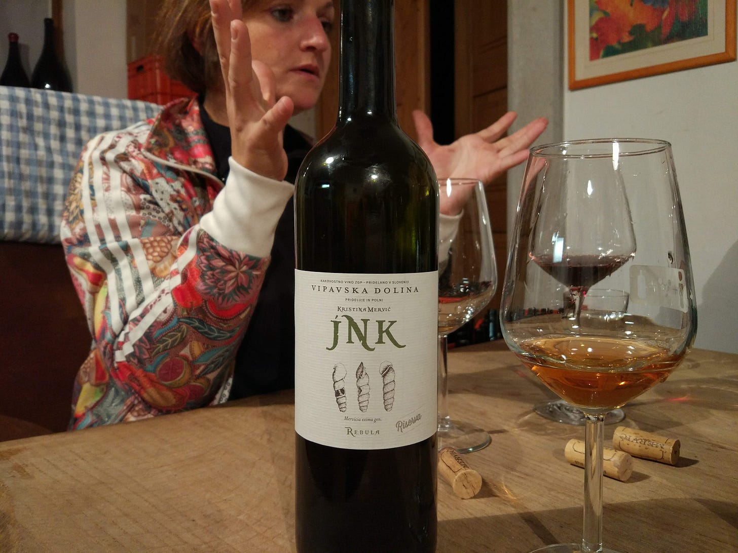 Kristina MErvic talks us through her wines at JNK