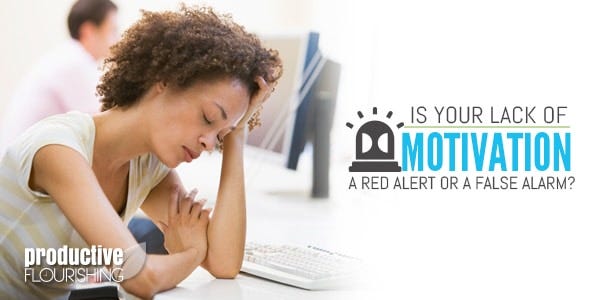  Is Your Lack of Motivation A Red Alert or A False Alarm? Not having any motivation to engage with your work might be a red alert or a false alarm. Learn how to tell the difference. -- Productive Flourishing www.productiveflourishing.com/lack-motivation-red-alert-signal-eat-peanuts/ 