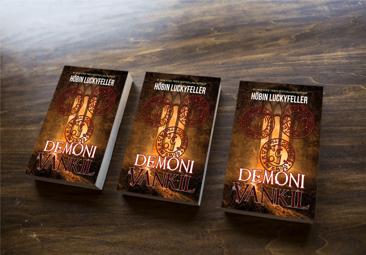 Paperback copies of Demoni Vankil