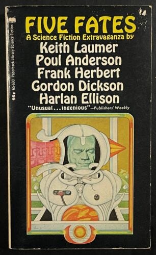 Five Fates A Science Fiction Extravaganza by Laumer Anderson Herbert Ellison PB - Picture 1 of 7
