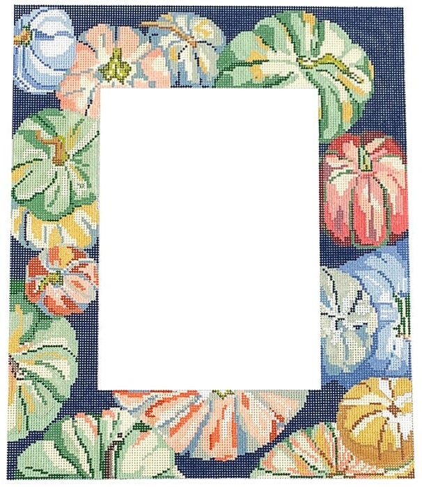 Tumbling Pumpkins Frame Painted Canvas The Gingham Stitchery 