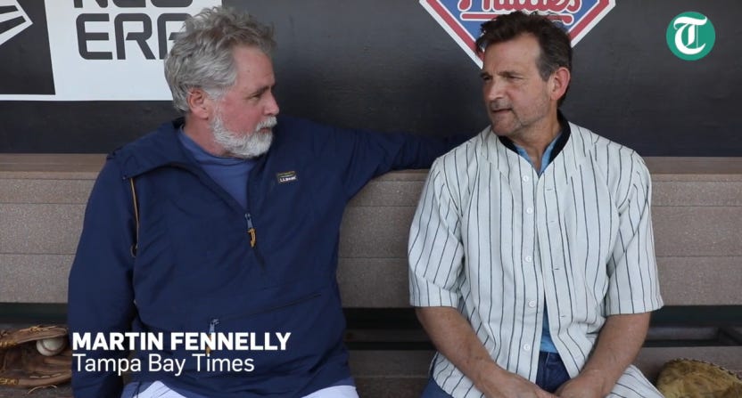 Martin Fennelly, a longtime sportswriter in the Tampa area, passed away. Several in the sports media world paid tribute to him. Photo screengrabbed from Tampa Bay Times on YouTube