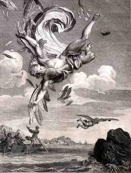 The Fall of Icarus, 1731 by Bernard Picart Reproduction For Sale | 1st Art  Gallery