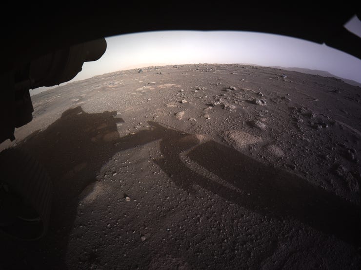 Perseverance's first full-colour look at Mars via NASA