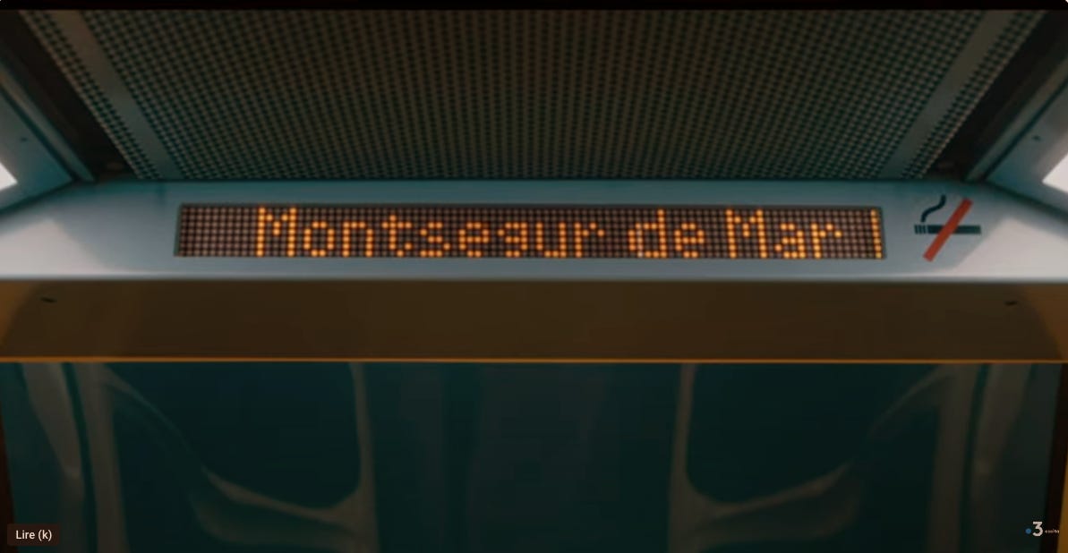 Métro de Toulouse, une station imaginaire pour les besoins de la série télé La Seria, 2023