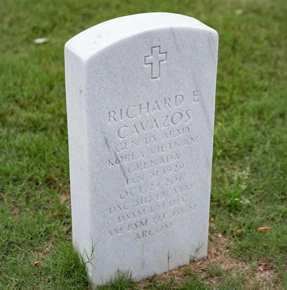 Grave site of General Richard Cavazos