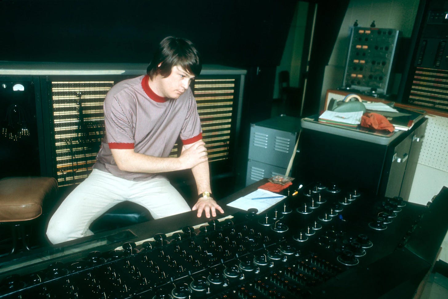 Brian Wilson in studio