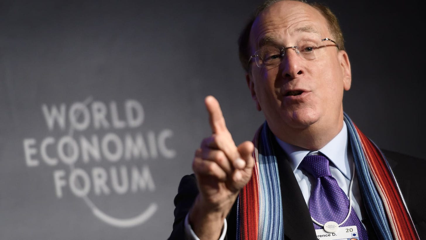 Davos: BlackRock's Larry Fink feared a severe backlash for CEO letter