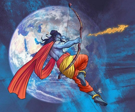 Rama with bow