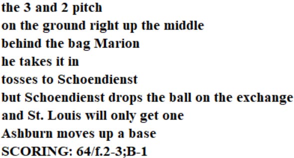 Diamond Mind Baseball Play By Play